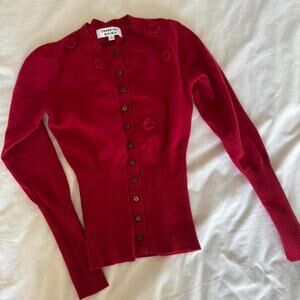 Frankies bikinis urgundy cardigan